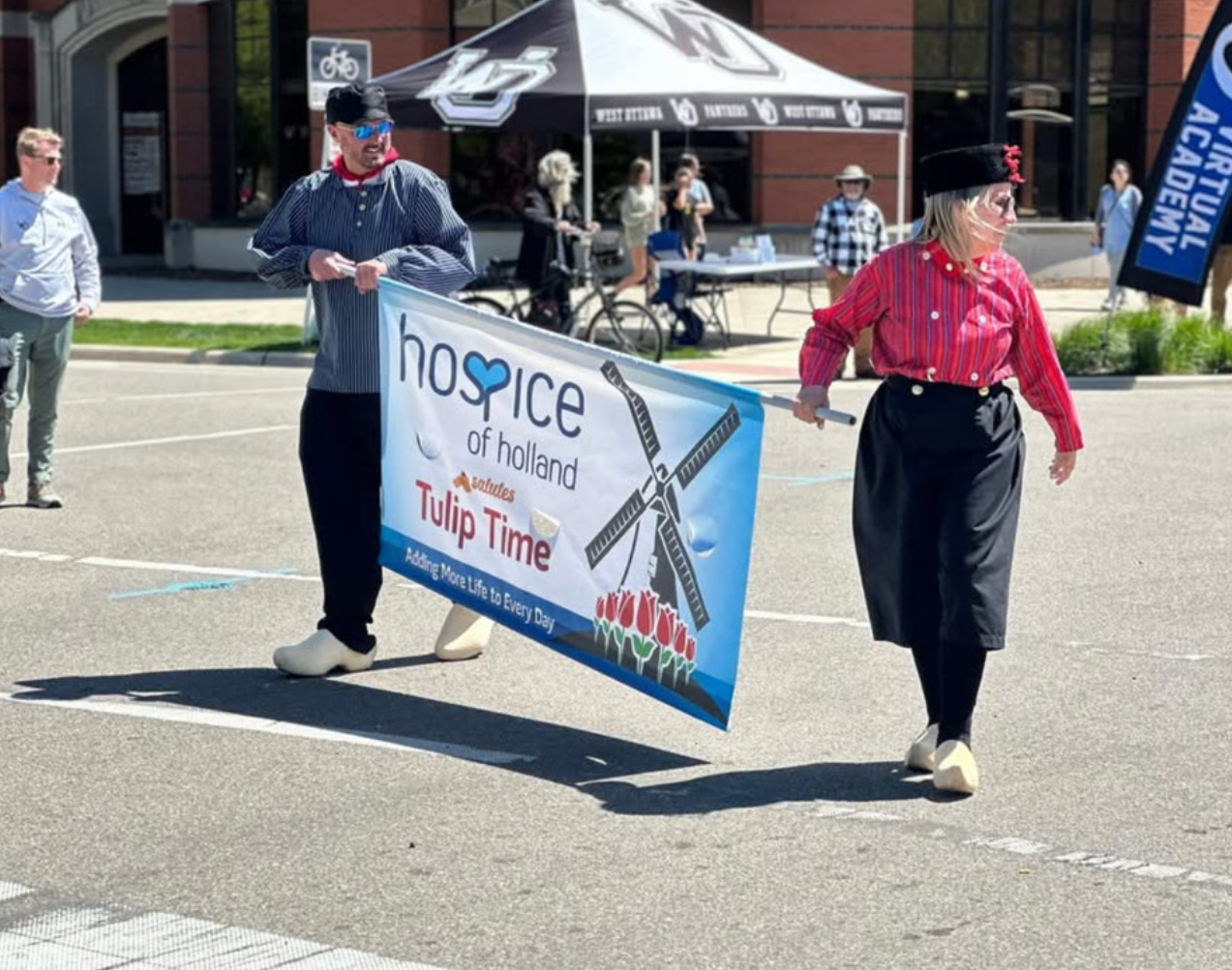 Custom banner for Hospice of Holland printed by Schreur Printing in Holland Michigan