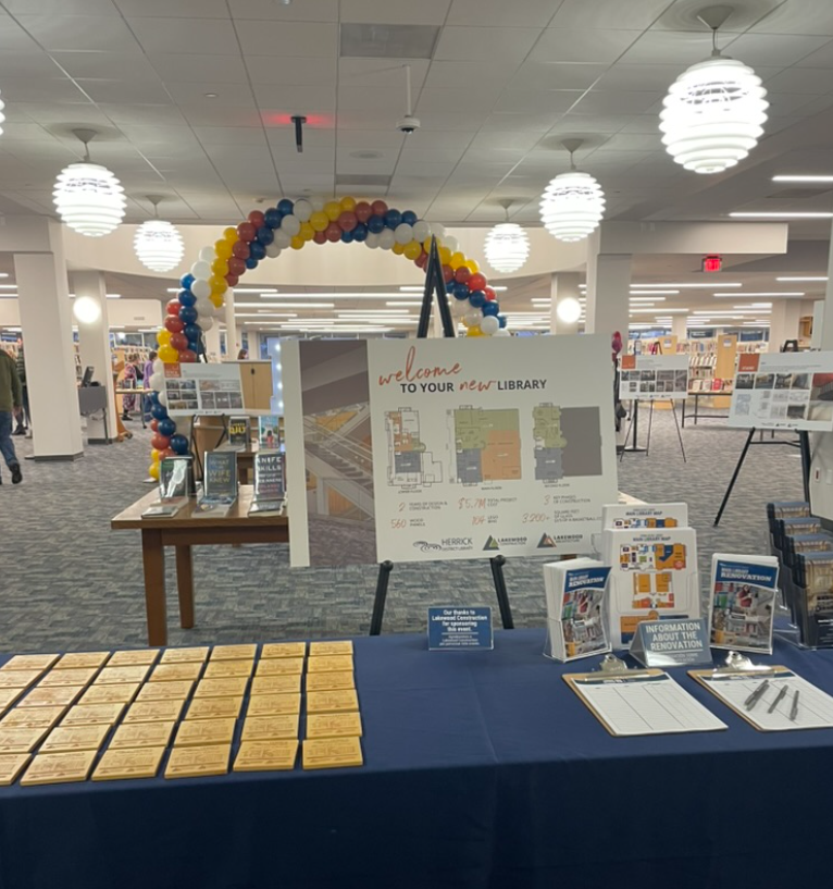 Promotional printing materials for library produced by Schreur Printing in Holland Michigan
