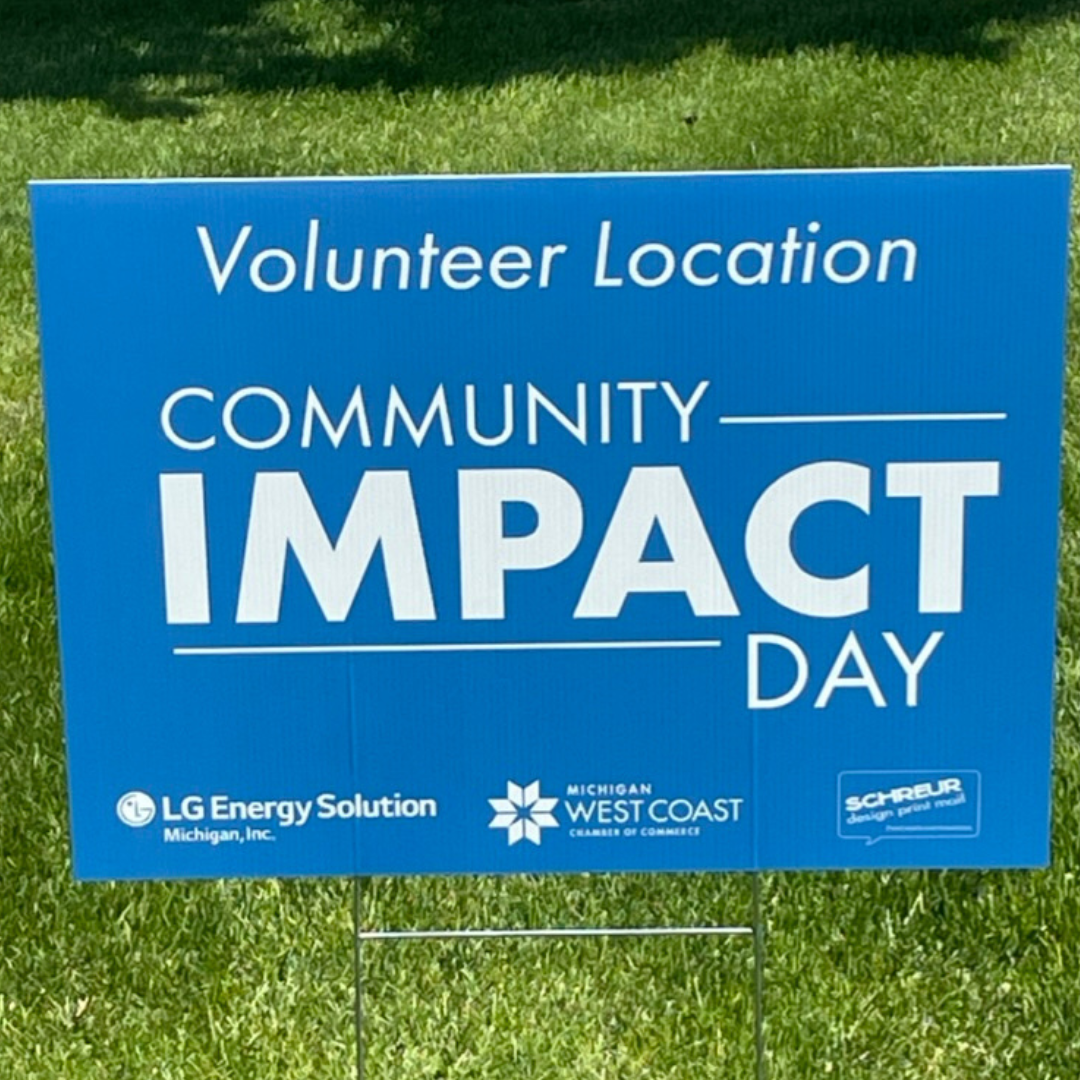 Volunteer community impact day yard sign